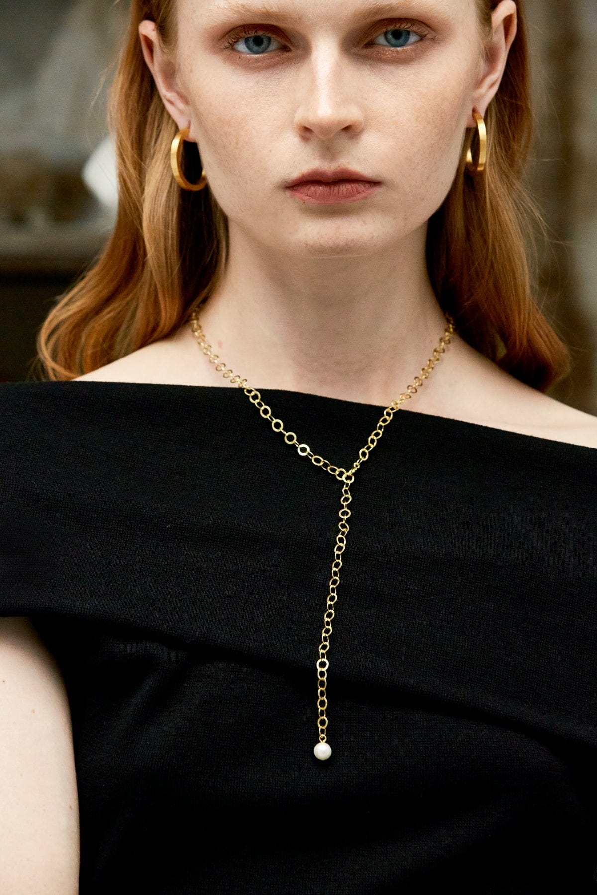 Chain Pearl Necklace - Gold Plated AR.M ANNA ROSA MOSCHOUTI