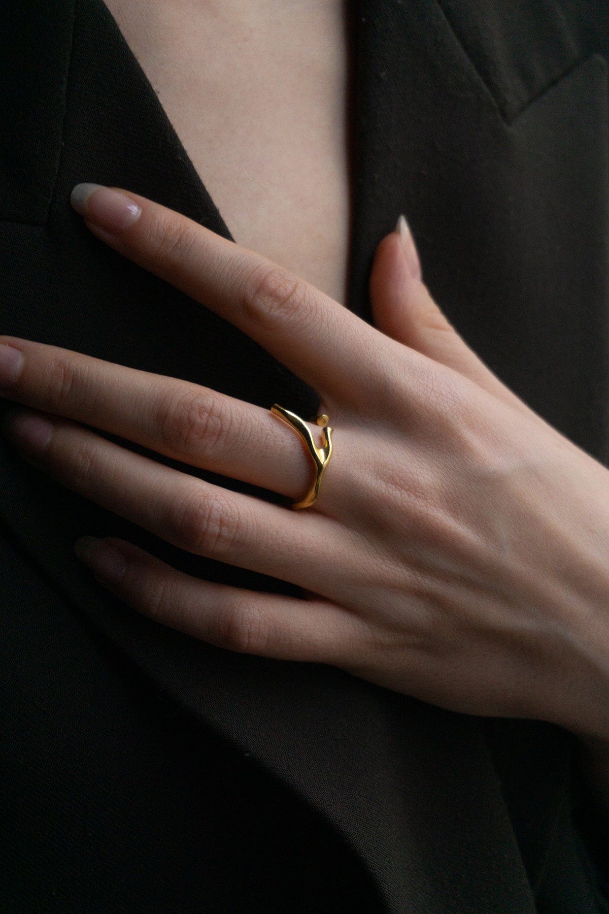 Kintsugi Open Ring - Gold Plated AR.M ANNA ROSA MOSCHOUTI