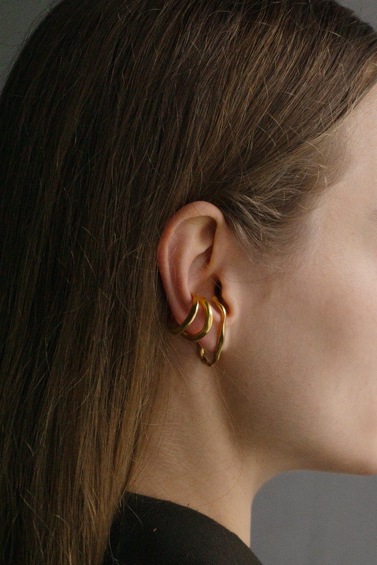 Double Fracture Ear Cuff - Gold Plated AR.M ANNA ROSA MOSCHOUTI