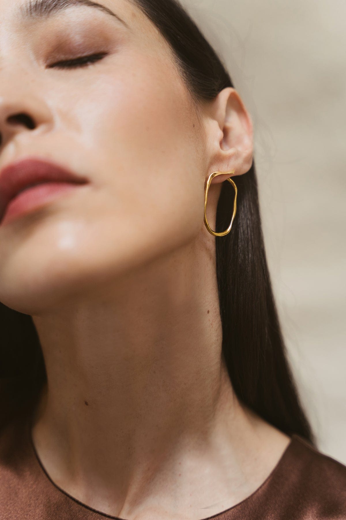 Gilt Hoop Earrings - Gold Plated AR.M ANNA ROSA MOSCHOUTI