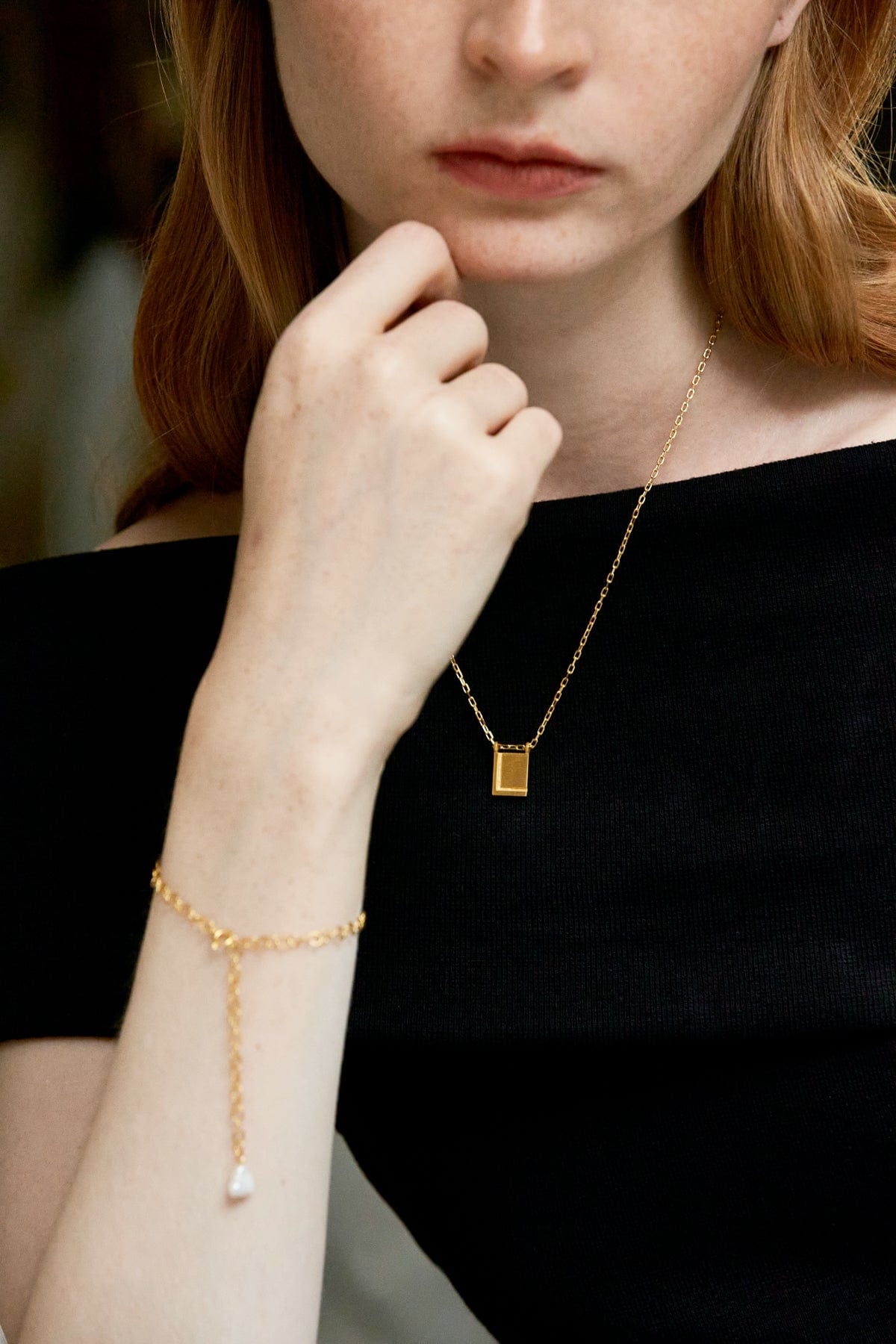 Initial Necklace - Gold Plated AR.M ANNA ROSA MOSCHOUTI