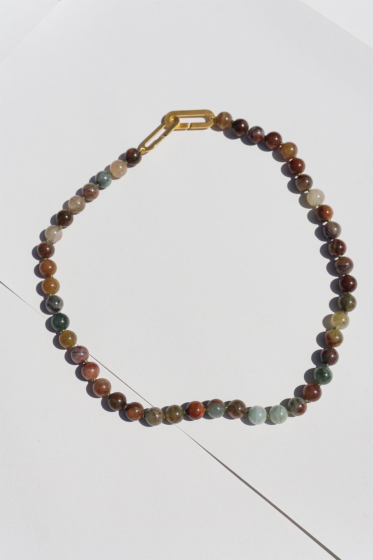 Earthy Bead Necklace Gold AR.M ANNA ROSA MOSCHOUTI