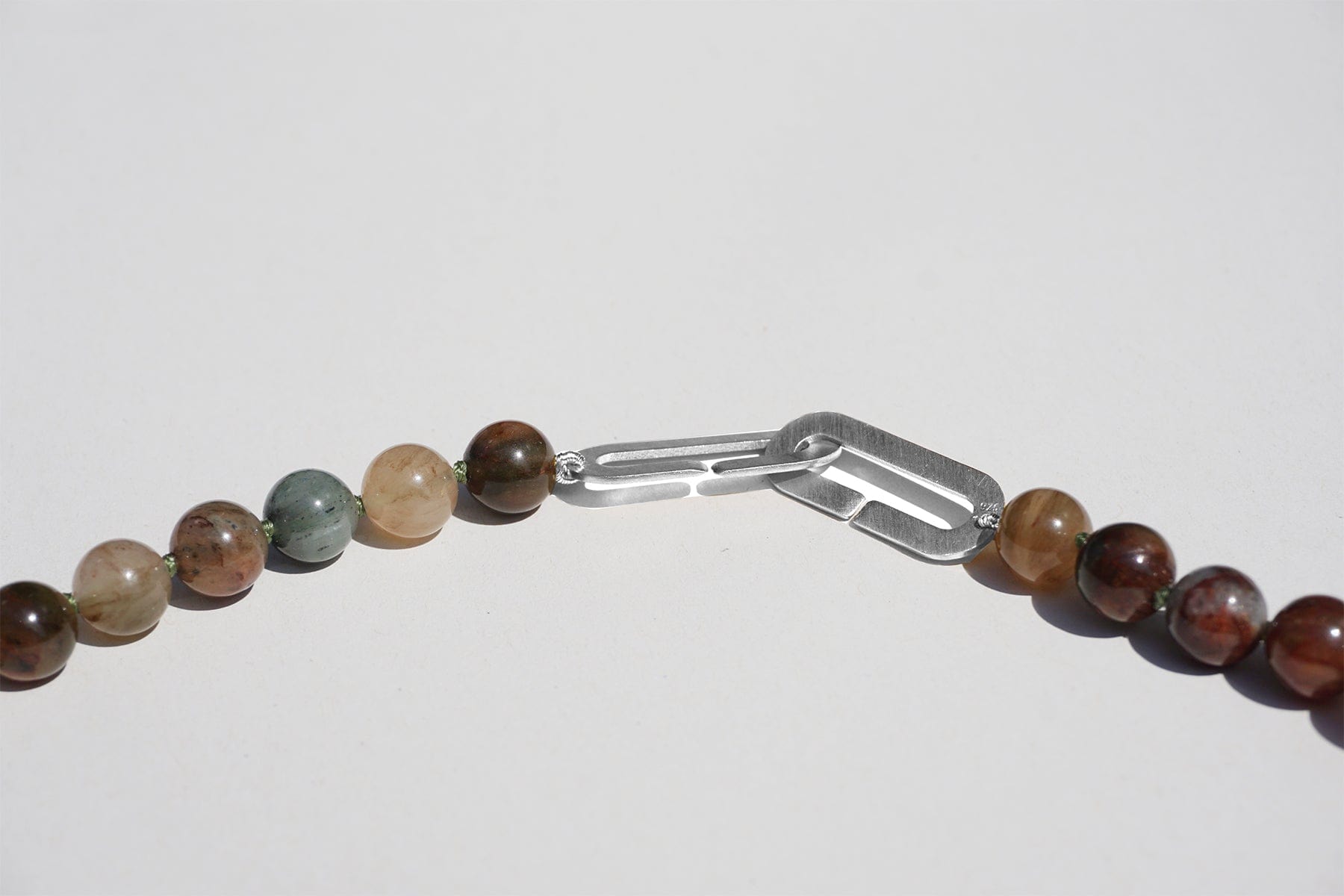 Earthy Bead Necklace Silver AR.M ANNA ROSA MOSCHOUTI