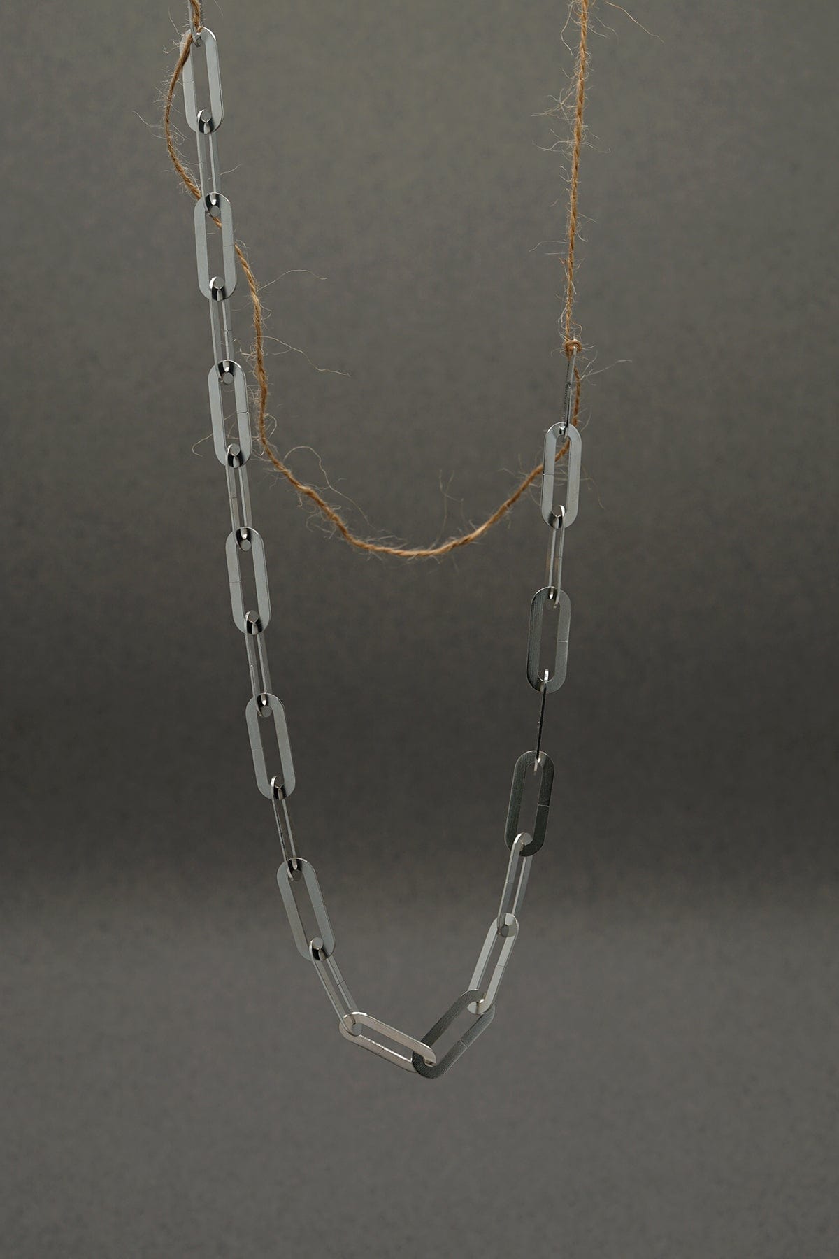 Flat Oval Link Chain Necklace - Silver AR.M ANNA ROSA MOSCHOUTI
