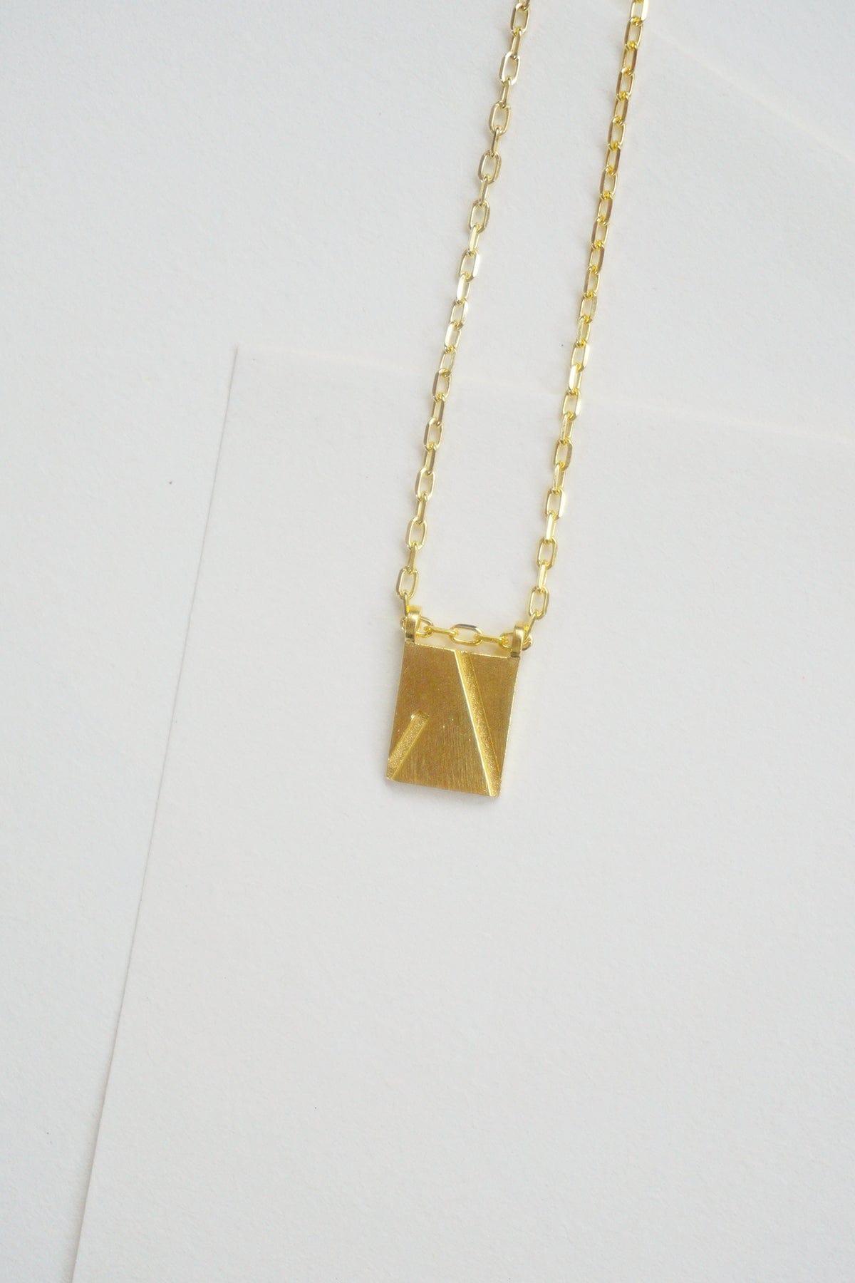 Initial Necklace - Gold Plated Gold / A AR.M ANNA ROSA MOSCHOUTI