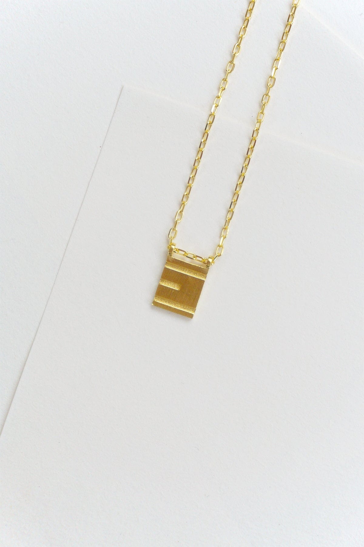 Initial Necklace - Gold Plated Gold / E AR.M ANNA ROSA MOSCHOUTI