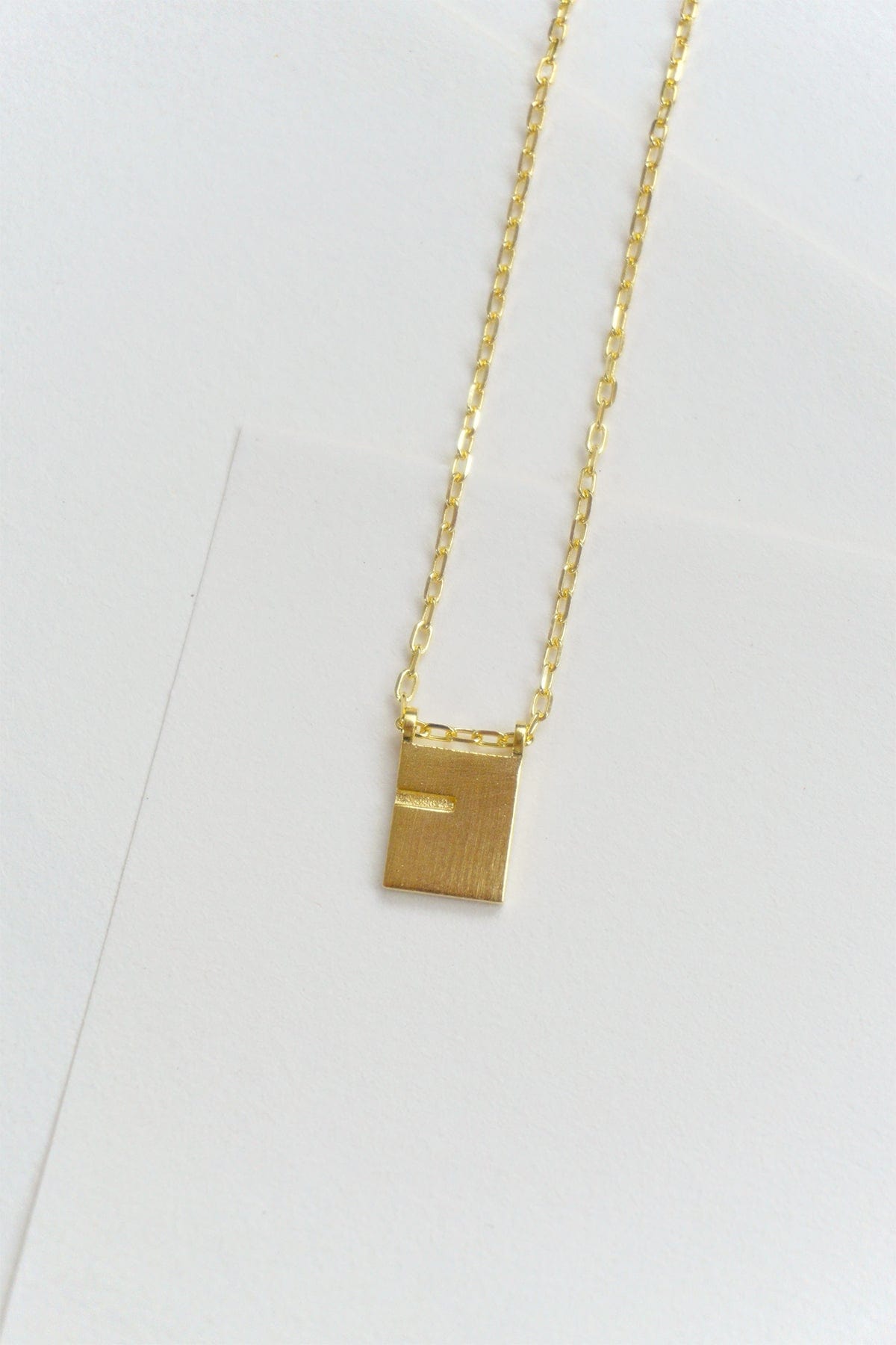 Initial Necklace - Gold Plated Gold / F AR.M ANNA ROSA MOSCHOUTI