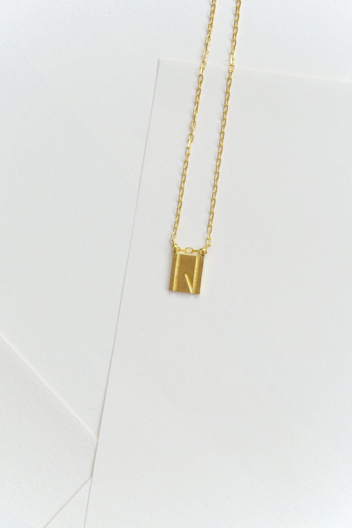 Initial Necklace - Gold Plated Gold / N AR.M ANNA ROSA MOSCHOUTI