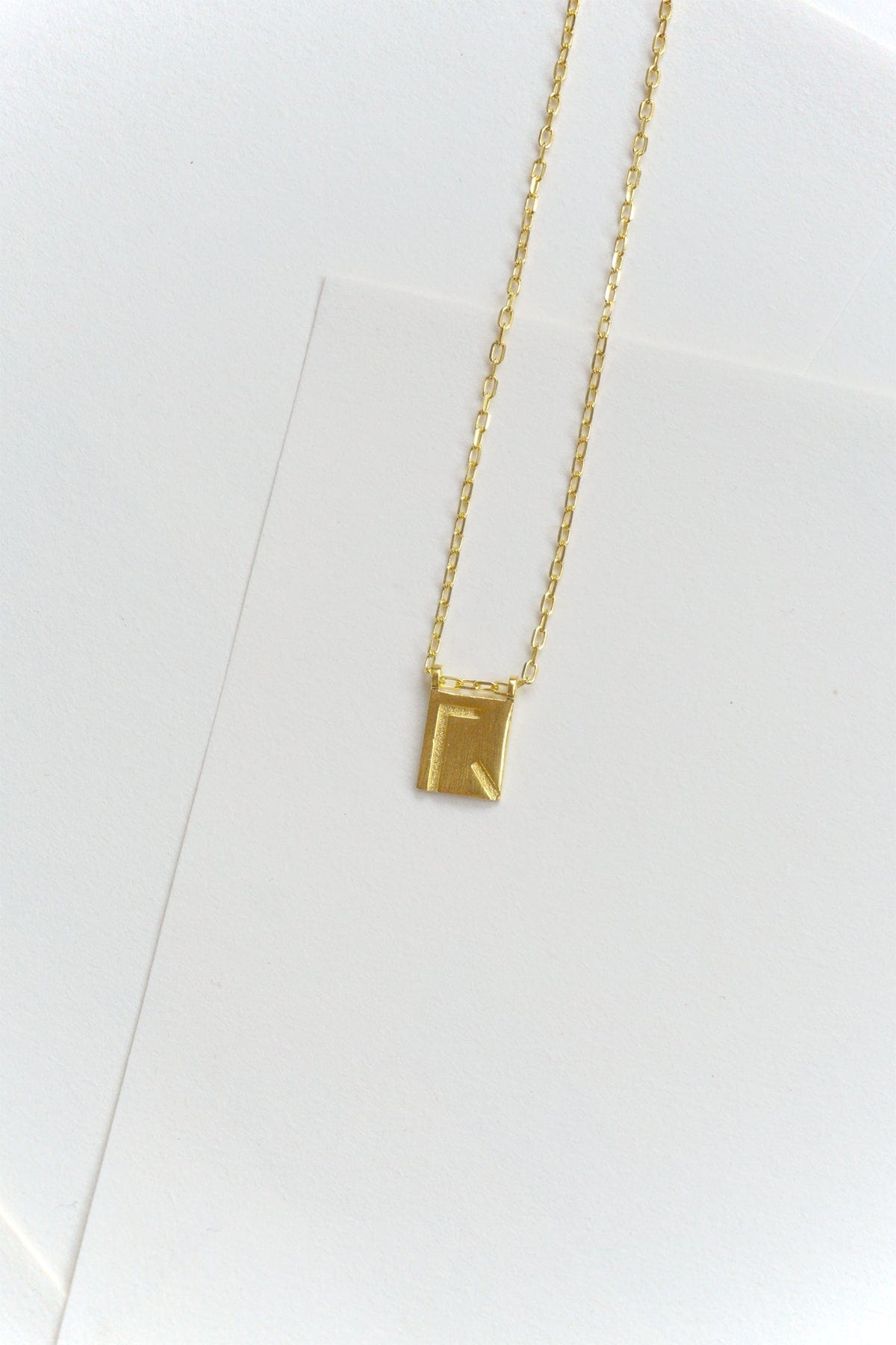 Initial Necklace - Gold Plated Gold / R AR.M ANNA ROSA MOSCHOUTI