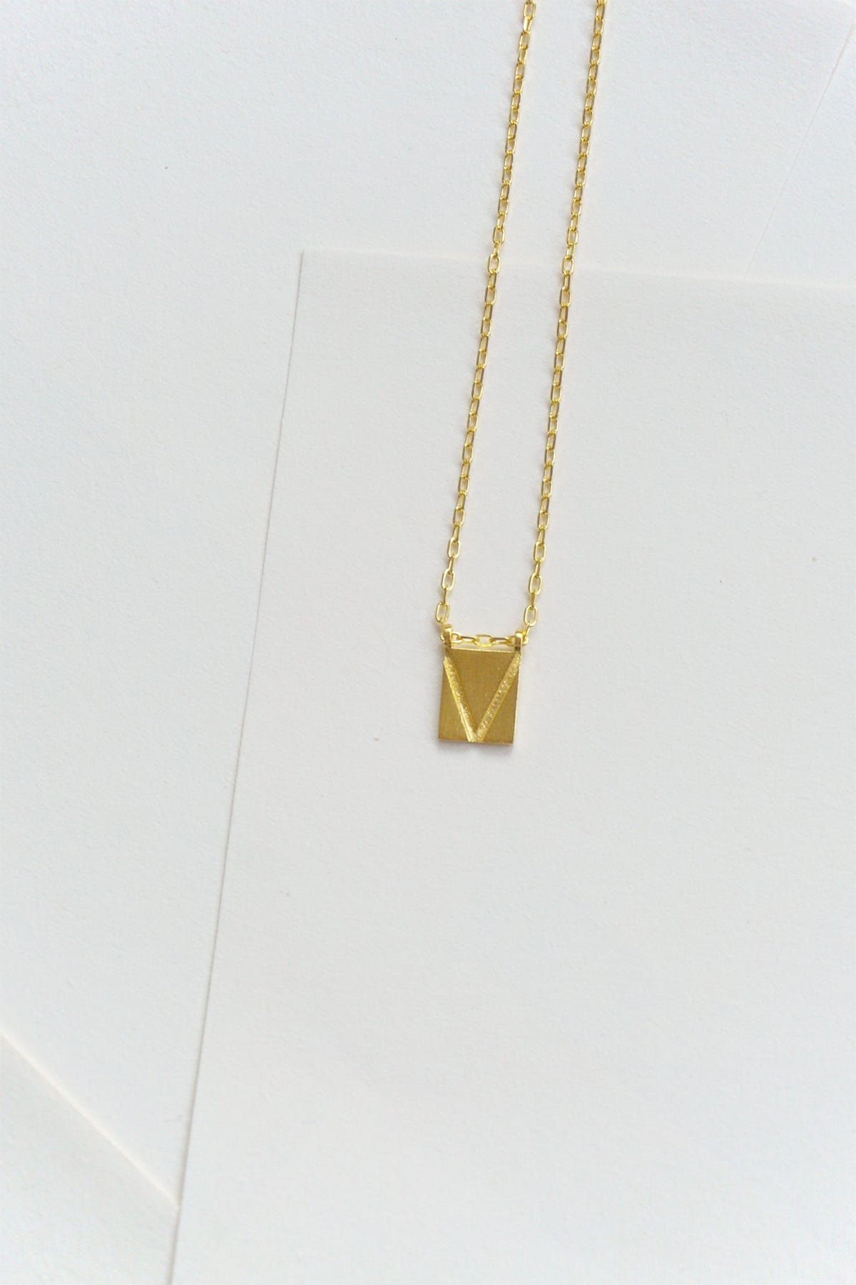 Initial Necklace - Gold Plated Gold / V AR.M ANNA ROSA MOSCHOUTI