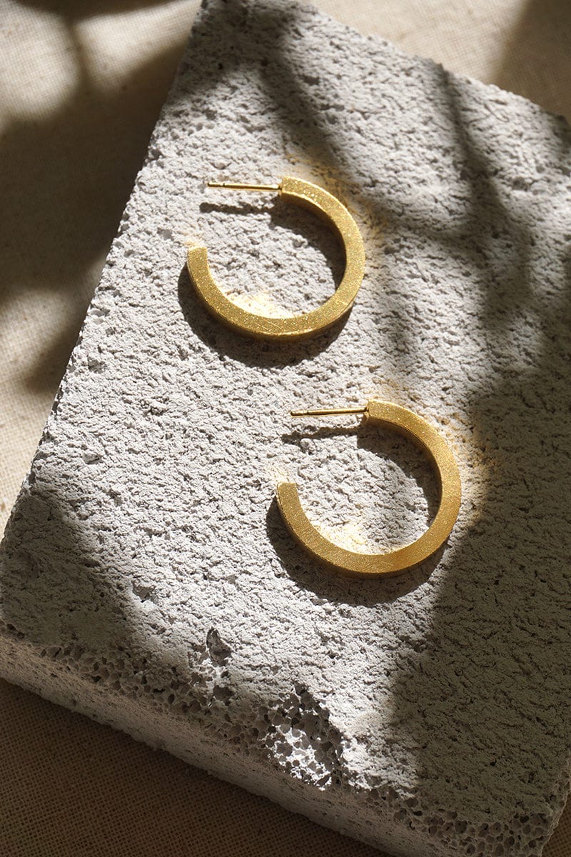 Medium Solid Hoop Earrings designed by Anna Rosa Moschouti