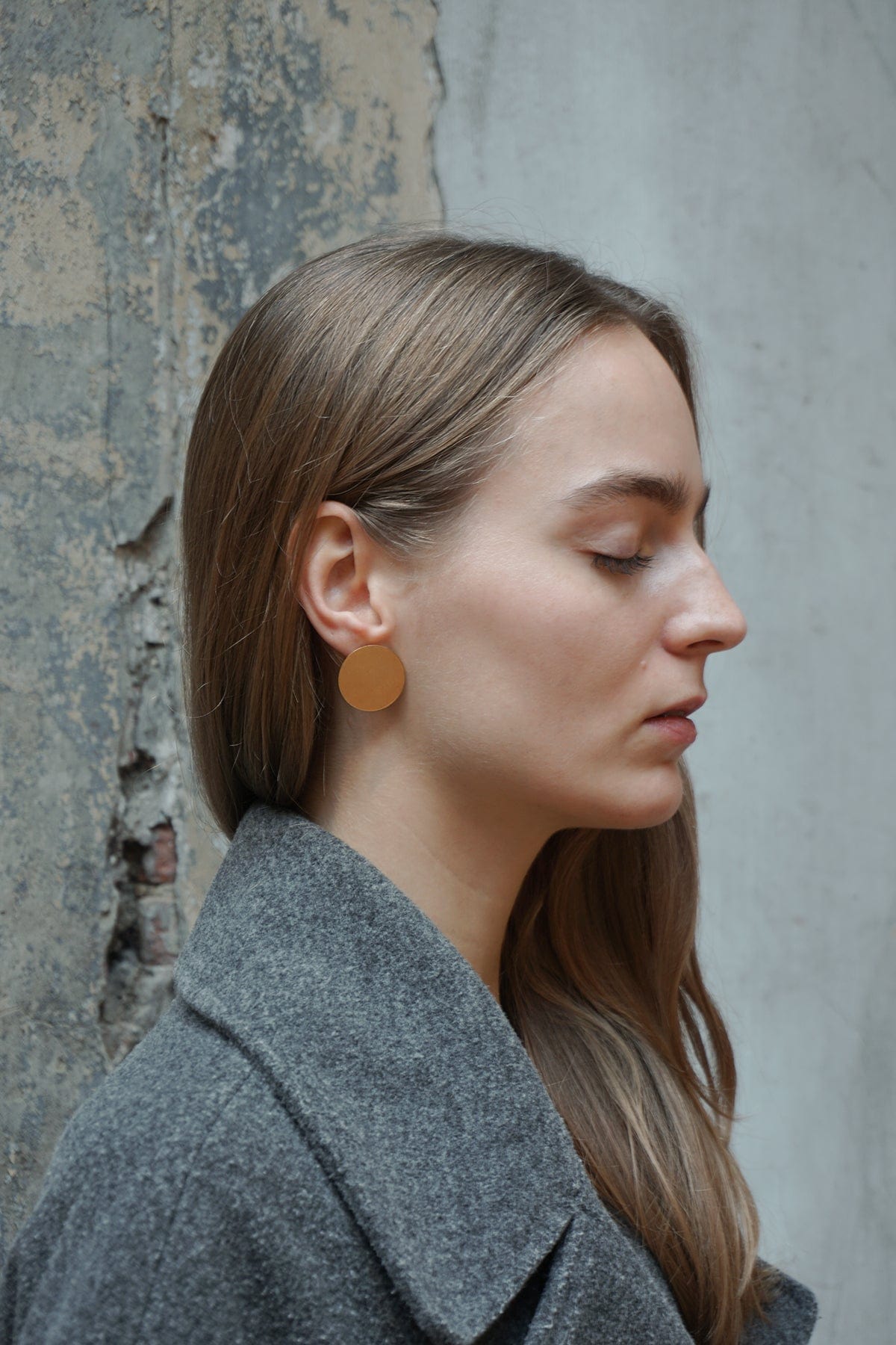 Round + Line Earrings - Gold Plated AR.M ANNA ROSA MOSCHOUTI